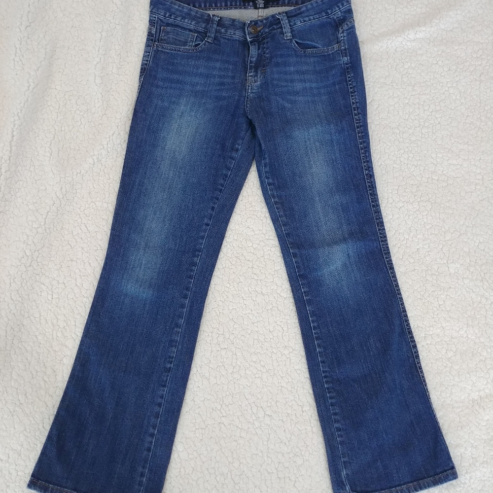 Calvin Klein slim boot medium wash rigid plain Button Flap Back Pocket size 6